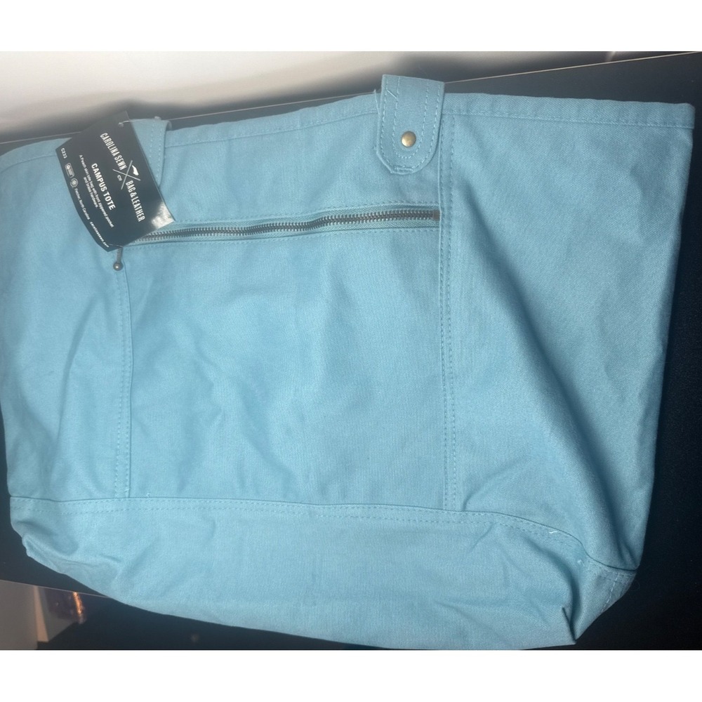 NWT | Carolina Sewn Bag & Leather Co. Canvas Tote Blue